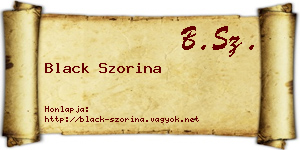 Black Szorina névjegykártya